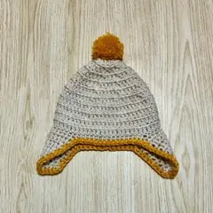 耳あて付きニット帽 子ども用 ハンドメイド