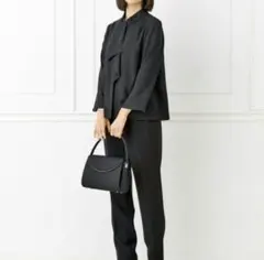 東京ソワール✴︎SOIR PERLE ブラウス　黒　9号✴︎ブラックフォーマル