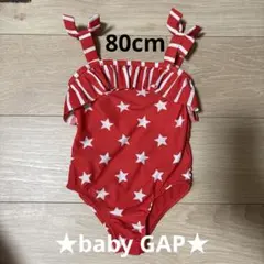 ★赤い星柄フリル水着80cm★女の子babyGAPギャップ★かわいい1歳