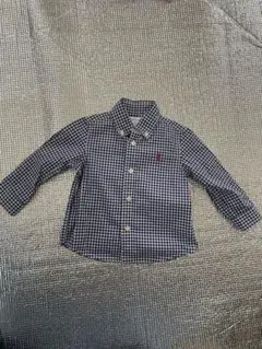 Ralph Lauren 12M ネイビーチェックシャツ【美品】