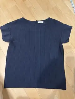 BEAUTY&YOUTH ネイビー リブカットソー