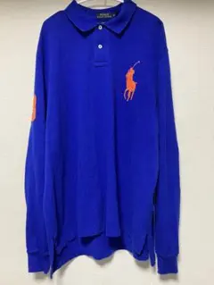 ビックポニー ラルフローレン ポロシャツ ブルー 古着