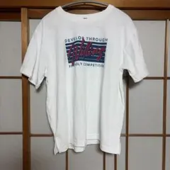 ホワイト グラフィックプリント Tシャツ