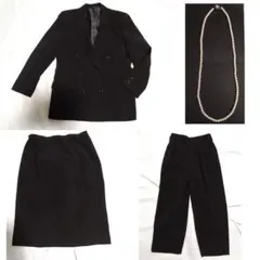 ブラックフォーマル 3点セット 日本製 ➕ネックレス