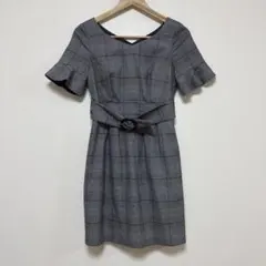 ジルスチュアート　JILL STUART チェック　ワンピース　ウエストベルト