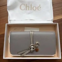 新品未使用✨　Chloe クロエ　長財布　レザー　グレーのサムネイル