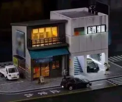 新発売 G-FANS 1/64 豆腐店 ジオラマ 駐車場付き （LED付き） - メルカリ