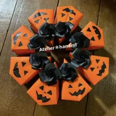 折り紙ハロウィン♡③ジャックオランタンケーキBOX