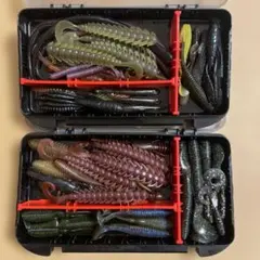 【迅速発送】　ブラックバス釣りワームセット