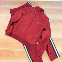 希少ラコステ　モノグラム ジャカード セットアップ トラックジャケット M