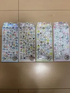 オバケーヌ4枚入りセット　ぷくぷくシール 3D立体　ボンボンドロップ風シール