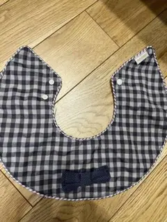 MARLMARL チェック柄リボン付きスタイ