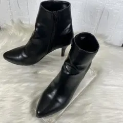 EVOL スタッズデザイン ショートブーツ ブラック23.5cm