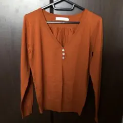 earthmusic&ecology Vネック　ニット　S