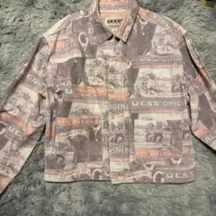 GUESS ORIGINALS プリントデニムジャケット Lサイズ