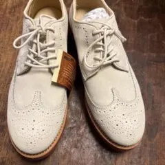 WALK-OVER CAMBRIDGE ホワイトスエード 9.5 ウイングチップ