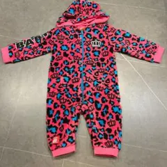 BABY DOLL 【80】レオパード柄ロンパース ピンク