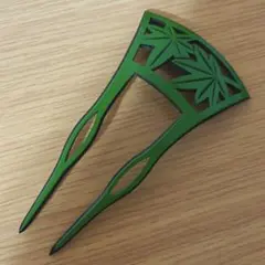 簪（かんざし） 緑 アクセサリー