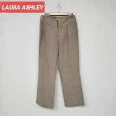 □［LAURA ASHLEY］ ベージュ ワイドパンツ サイズM