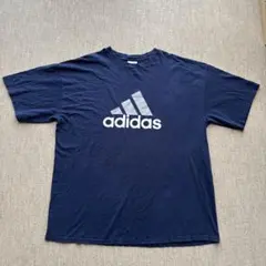 サ*ナ様 【希少XL/メキシコ製】アディダス ビッグロゴ Tシャツ ネイビー ダ