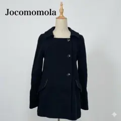 ホコモモラデシビラ ウール92%ツイードショートコート ピンク裏地 40 黒
