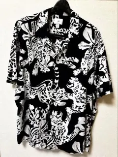 H&M ヒョウ柄 半袖シャツ EUR XL