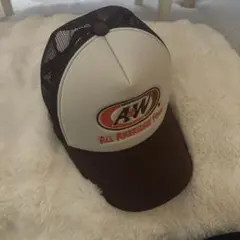 エイアンドダブリュ A&W メッシュキャップ ブラック ブラウン　２個セット エイアンドダブリュ A&W メッシュキャップ ブラック ブラウン 2個