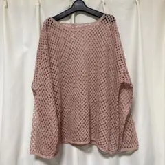 select MOCA メッシュニット 長袖 ピンク