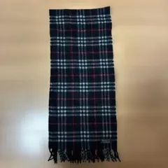 Burberrys カシミヤ100% マフラー チェック柄 紺