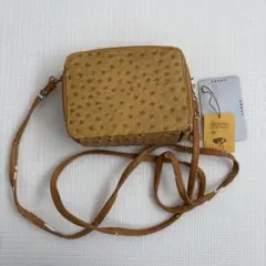 本革 オーストリッチ ショルダーバッグ ポーチ レザー