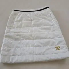 ホワイトキルティングスカート R刺繍