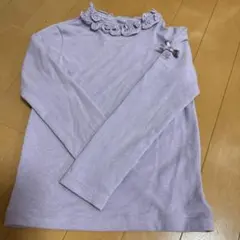 BeBe 薄紫 フリル付き長袖カットソー １２０サイズ