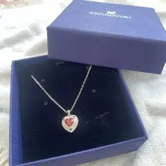 SWAROVSKI ネックレス ハート ONE シルバー×レッドクリスタル