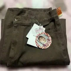 FLASH BLUEカツラギストレッチバレルパンツ　中茶　L しまむら