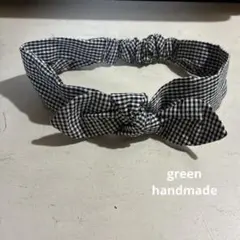 在庫一掃セール！ギンガムチェック ♡キッズ　リボンヘアバンド