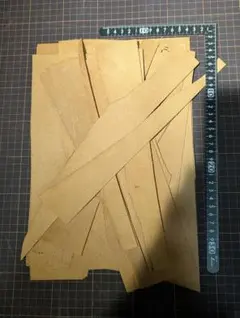 イタリアンレザー　ブッテーロ　ヌメ革床革　キャメル　もりもりハギレセット