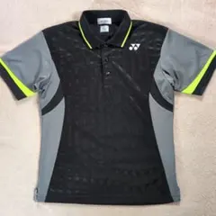 YONEX 吸汗速乾 ポロシャツ M 黒/灰色/緑
