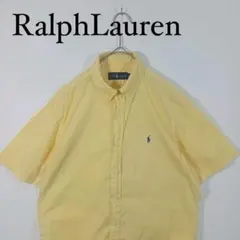 Ralph Lauren イエロー 半袖ボタンダウンシャツ　ラルフローレン　M