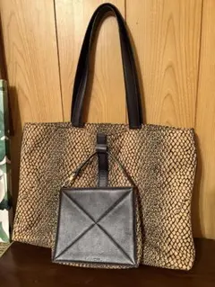 LANCEL ヘビ柄トートバッグのサムネイル