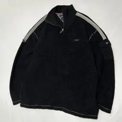 90s Tommy ハーフジップ フリース ボア プルオーバー ジャケット 肉厚