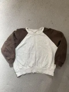 petit main トレーナー 130サイズ グレー/ブラウン