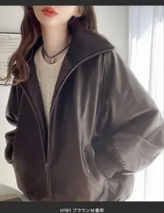 JaVaジャバコラボ リブタートル フェイク レザー オーバーサイズ ジャケット