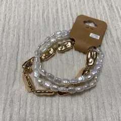 アクセサリー追加購入100円引き　パール風ブレスレット　Qのサムネイル