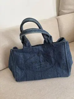 ⬛︎ PRADA プラダ カナパ トートバッグ デニム インディゴ - メルカリ