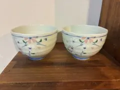 有田焼 赤絵工房 美山 花柄どんぶり 2個セットのサムネイル