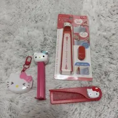 ハローキティ フェイスマスク用トング クシ キーホルダー