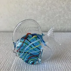 最終大幅値下】ガラス製 イタリア製 ムラーノ ガラス 置物 お魚2匹