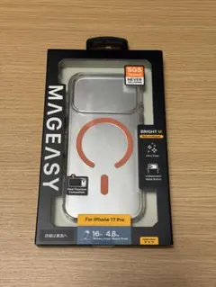 MAGEASY iPhone17pro クリア オレンジ MagSafeのサムネイル