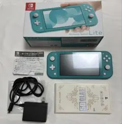 動作OK Switch Lite 付属品完品 ターコイズ 新品時ガラスフィルム