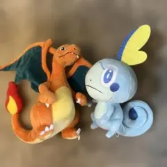【ポケモンぬいぐるみ2体セット】リザードン＆メッソン まとめ売り